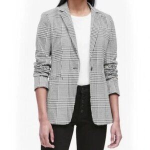 Banana Republic Petite Menswear Plaid Blazer*
